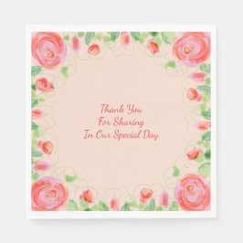 Pastell Floral Print Serviette