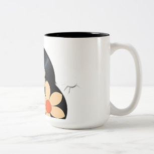 Pastell Floral Vinyl Platten Zweifarbige Tasse