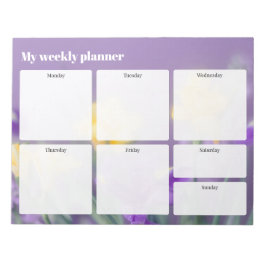 Pastell-Frühling, Floral Wochenplaner Notizblock