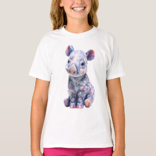 Pastell-Galaxie Baby Tapir Kinder T-Shirt