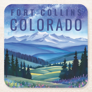 Pastell-Galaxie-Berglandschaft Colorado City Rechteckiger Pappuntersetzer