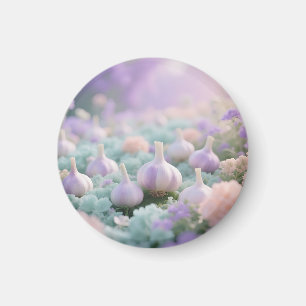 Pastell-Gardentraumlandschaft mit Knoblauch Magnet