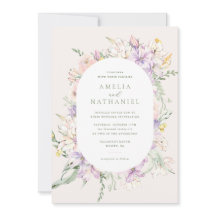 Pastell-Garten-Hochzeitseinladung
