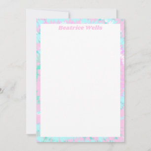 Pastell Gefärbte Krawatte Muster Pink Aqua Minze G