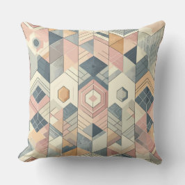 Pastell-Geometrie-Harmonie-Muster Kissen