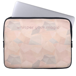 Pastell-Geometrischer Pop Rosa kundenspezifische Laptopschutzhülle