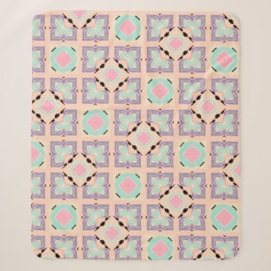 Pastell-Geometrisches Fliesenmuster Rosa Mint Li Sherpadecke