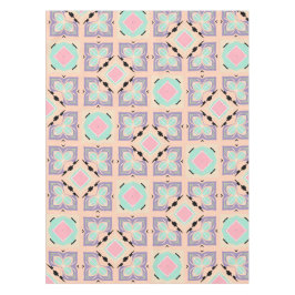 Pastell-Geometrisches Fliesenmuster | Rosa Mint Li Tischdecke
