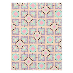 Pastell-Geometrisches Fliesenmuster Rosa Mint Li Tischdecke