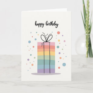 Pastell-Geschenk-Geburtstagskarte Karte