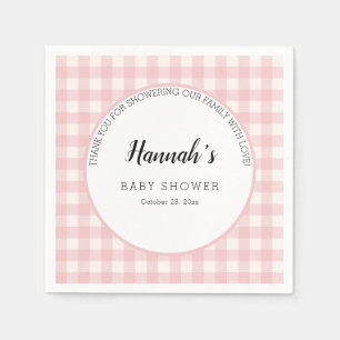 Pastell Gingham Servietten Babyparty