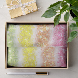 Pastell Glitter Regenbogen Seidenpapier