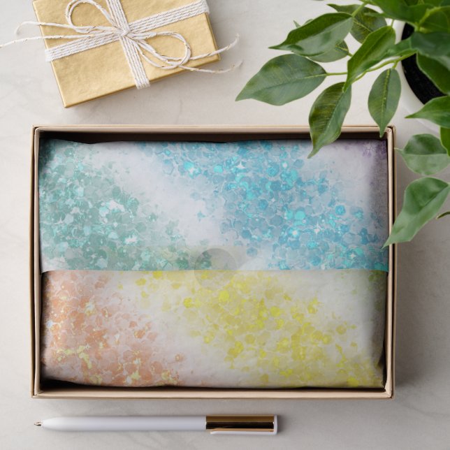 Pastell Glitter Regenbogen Seidenpapier (Geschenk)