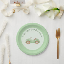 Pastell Green Car & Balloon Paper Tellers Pappteller