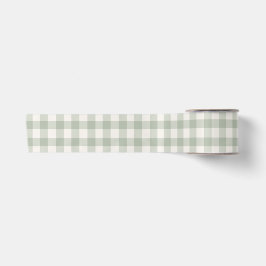 Pastell-grünes Gingham-Muster Satinband