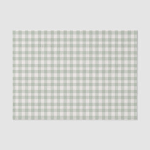 Pastell-grünes Gingham-Muster Seidenpapier