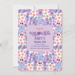 Pastell Halloween Floral Ghosts Einladung