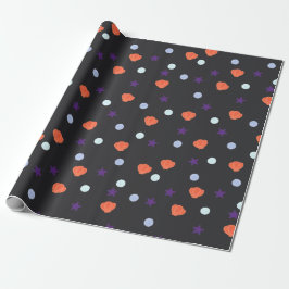 Pastell Halloween Seashells & Sea Stars in Schwarz Geschenkpapier