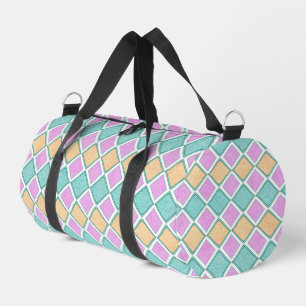 Pastell-Harlekin-Prisma-Diamantmuster Duffle Bag