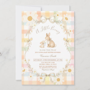 Pastell-Hasen-Baby-Shower-Einladung mit Gänseblümc Einladung