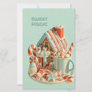 Pastell-Haus aus 3D-Süßigkeiten Süße Magie Briefpapier