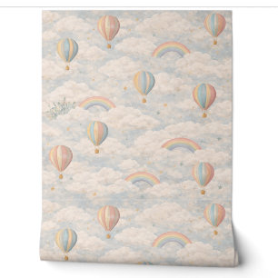 Pastell-Heißluftballon-Himmel-Wallpaper Tapete