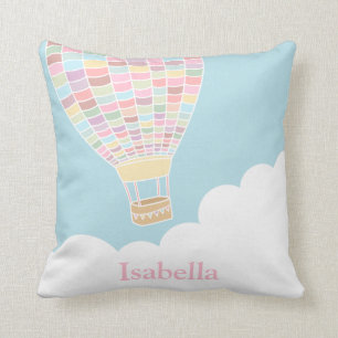 Pastell-Heißluftballon-Kinderzimmer-Dekor-Kissen Kissen