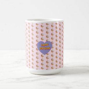 Pastell-Herzballon-Happy-Birthday-Design Kaffeetasse