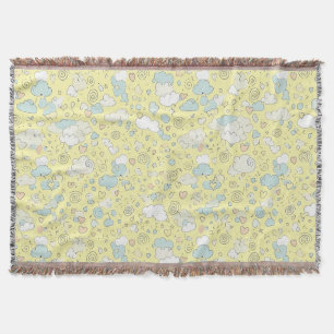 Pastell-Herzen & Wolken-Aquarell-Traum (1) Decke