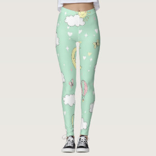 Pastell-Herzen & Wolken Wasserfarben-Traum (11) Leggings