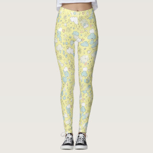 Pastell-Herzen & Wolken Wasserfarben-Traum (1) Leggings