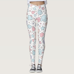 Pastell-Herzen & Wolken Wasserfarben-Traum (5) Leggings