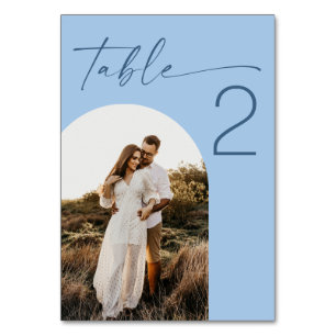 Pastell Himmelblau Minimalistische Hochzeit Torb Tischnummer