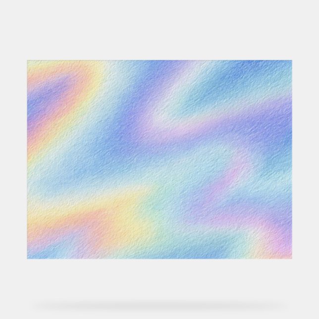 Pastell-Himmelsdrift Acrylschild (Vorderseite)