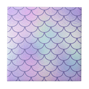 Pastell Irisierende Folie Periwinkle Meerjungfrau Fliese
