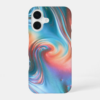 Pastell Irisierendes Holo Swirl Name iPhone Hülle iPhone 16 Hülle