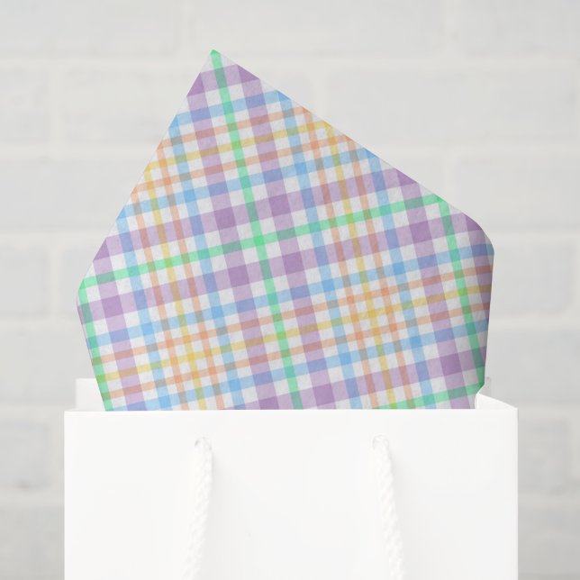 Pastell-Kariert  Seidenpapier (Geschenktüte)