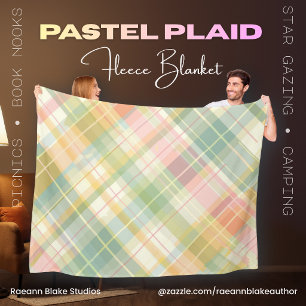 Pastell-Karodecken-Fleece-Decke Fleecedecke