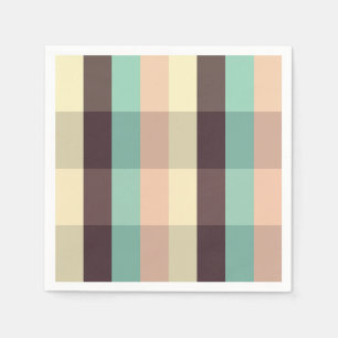 Pastell-Karomuster in horizontal Streifen Serviette