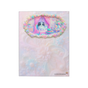Pastell-Katze Notizblock