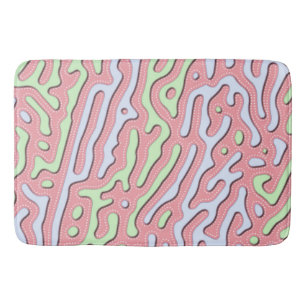 Pastell Kawaii Abstrakte Bunte Kritzel-Design Badematte