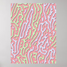 Pastell Kawaii Abstrakte Bunte Kritzel-Design