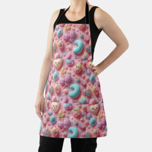 Pastell Kawaii Süßigkeiten Charakter Kunst Schürze