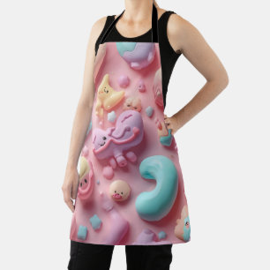 Pastell-Kawaii-Süßigkeiten-Charakter-Kunst Schürze