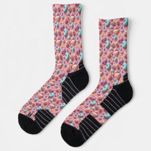 Pastell Kawaii Süßigkeiten Charakter Kunst Socken