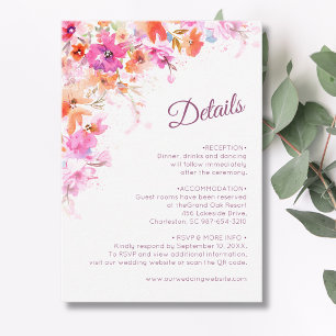 Pastell-Kirschblüten-Blumenrosa-Romantik-Details Begleitkarte
