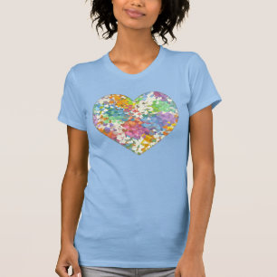 Pastell Konfetti Herzen Baby Blau T-Shirt
