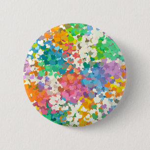 Pastell-Konfetti-Herzen Button