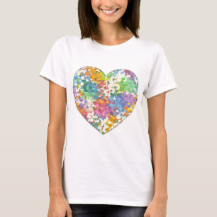 Pastell-Konfetti-Herzen T-Shirt