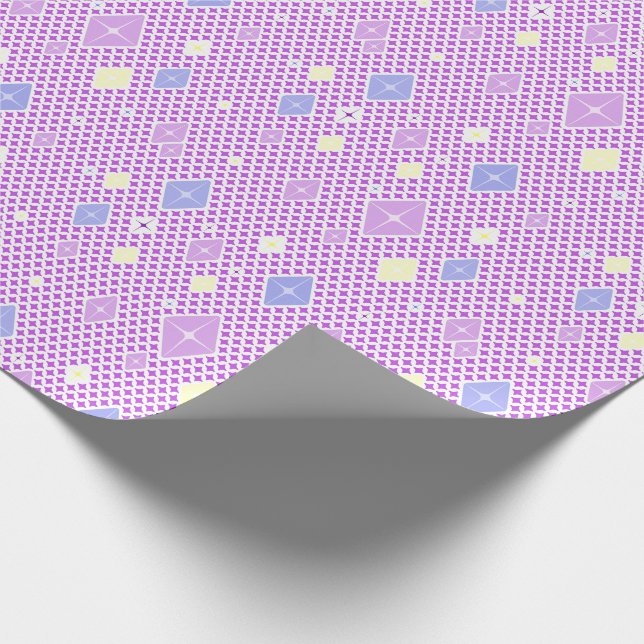 Pastell-Kristall-Stern-Muster Geschenkpapier (Ecke)